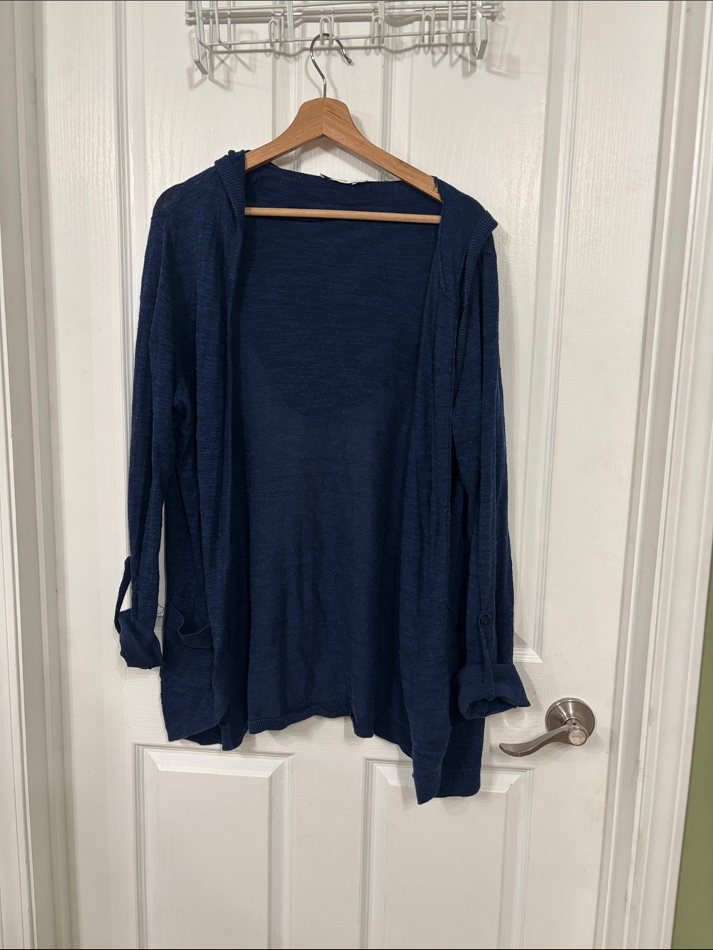Ricki's Navy Open-Front Hooded Cardigan